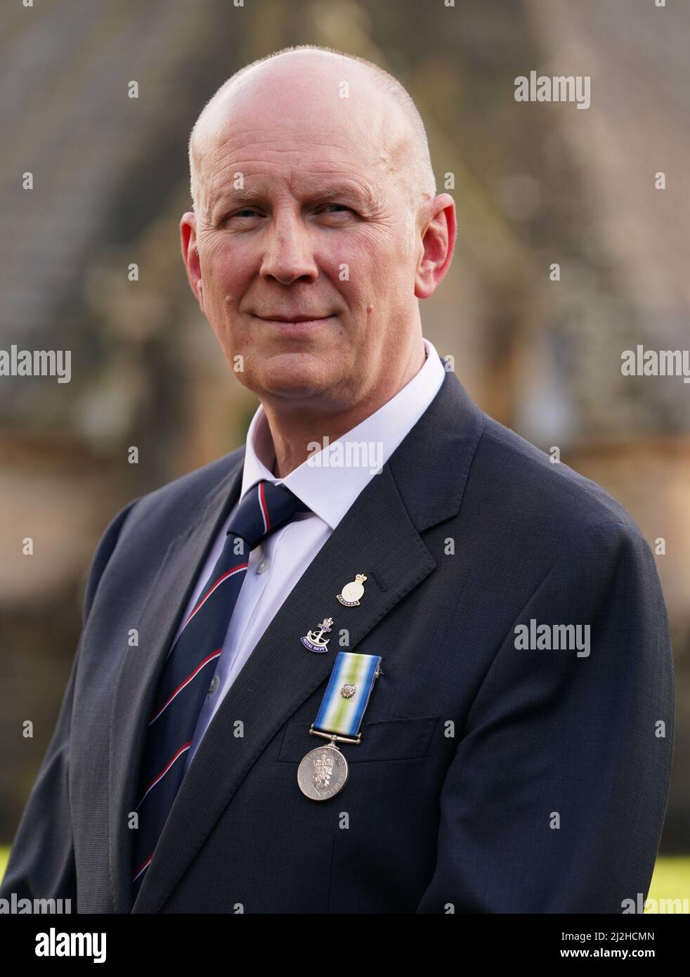 Falklands War veteran Norman 'Mac' McDade in the grounds of The Erskine