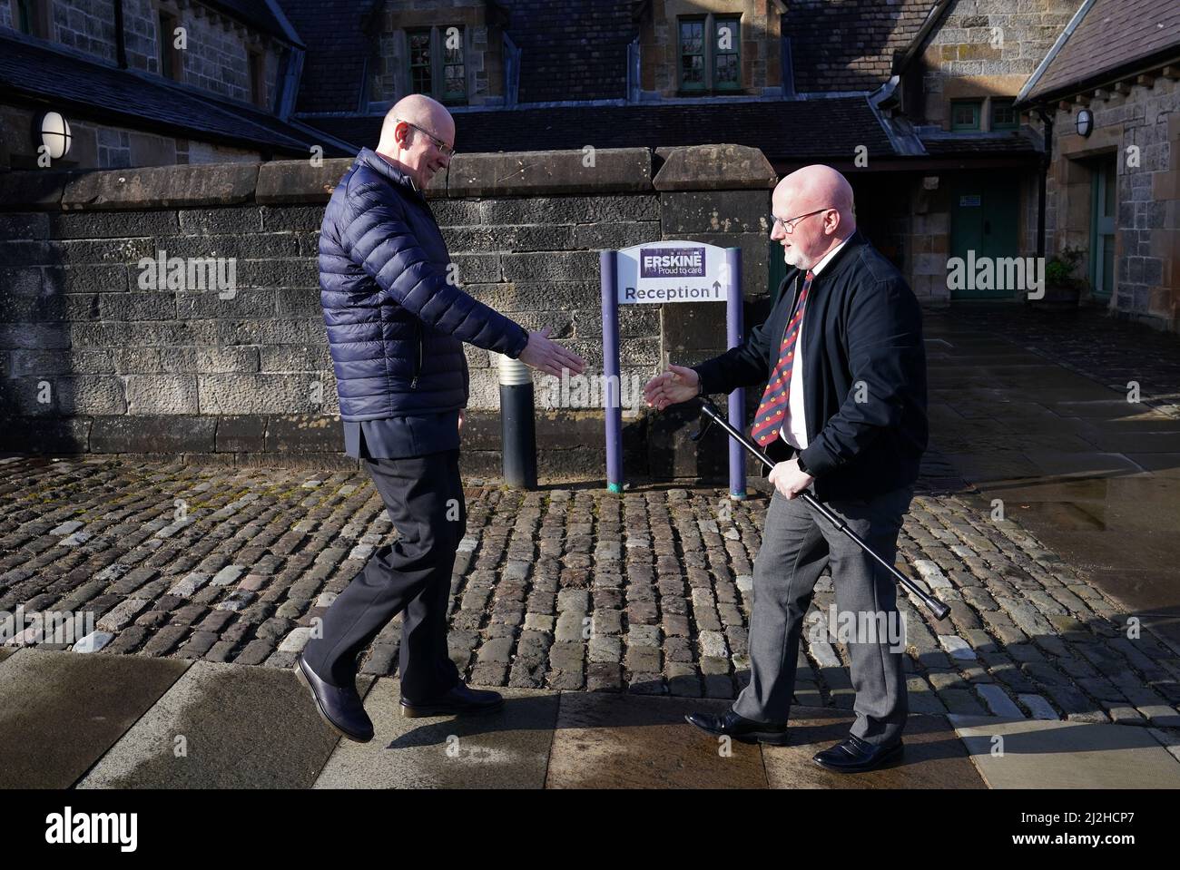 Falklands War veterans Bill McDowall (right) and Norman 'Mac' McDade in