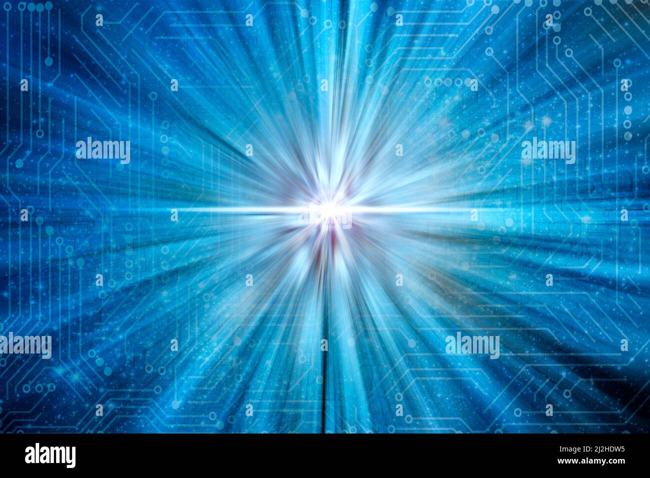 technology abstract blue background Stock Photo
