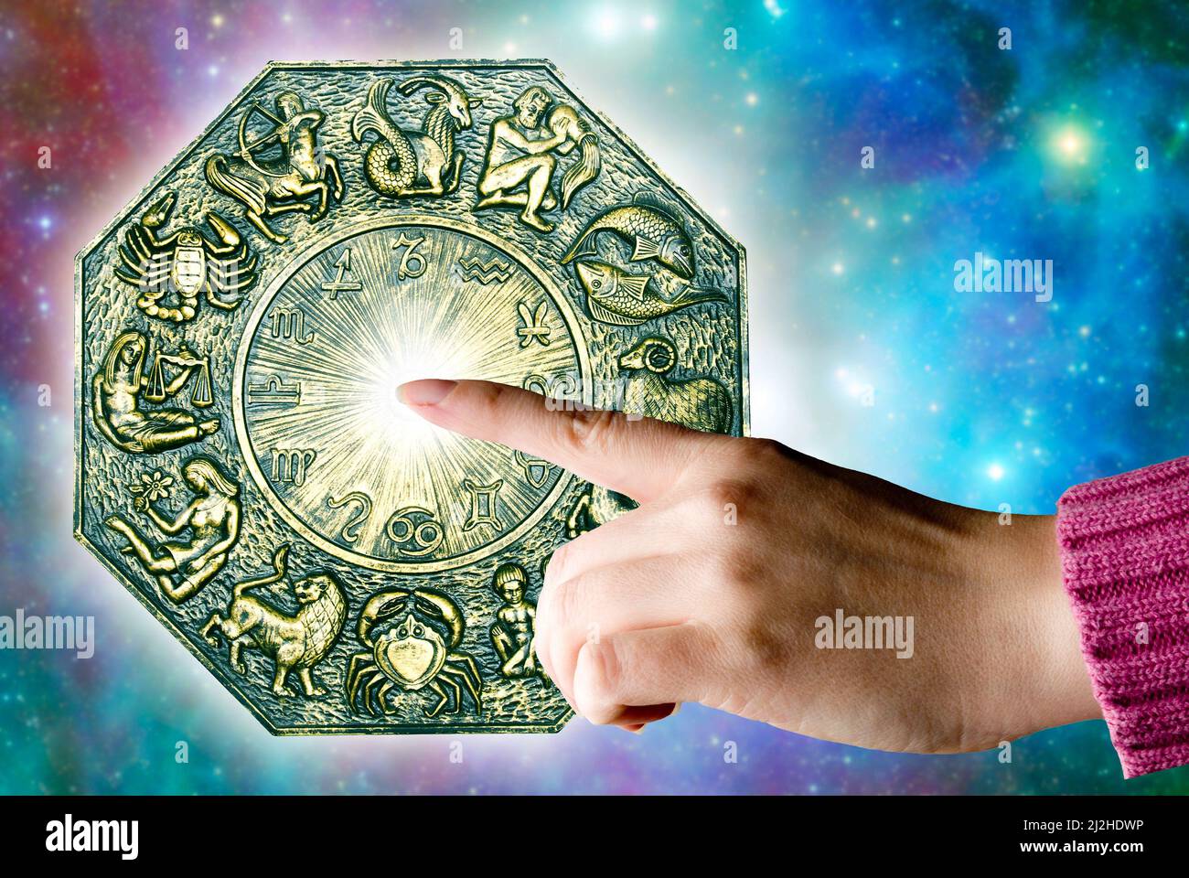 antique astrology plate with all zodiac signs Stock Photo Alamy