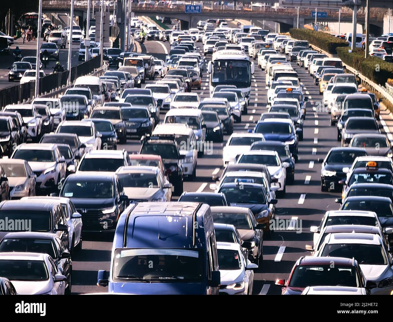 BEIJING, CHINA APRIL 2, 2022 Mass private cars travel during Tomb