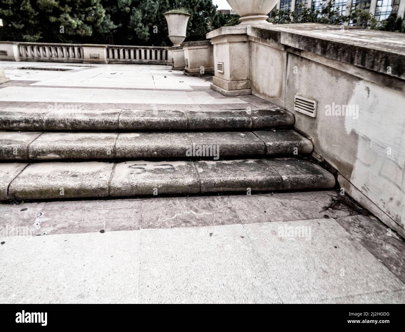 Neoclassical style architectural detail in picturesque,L'Aiguera Park