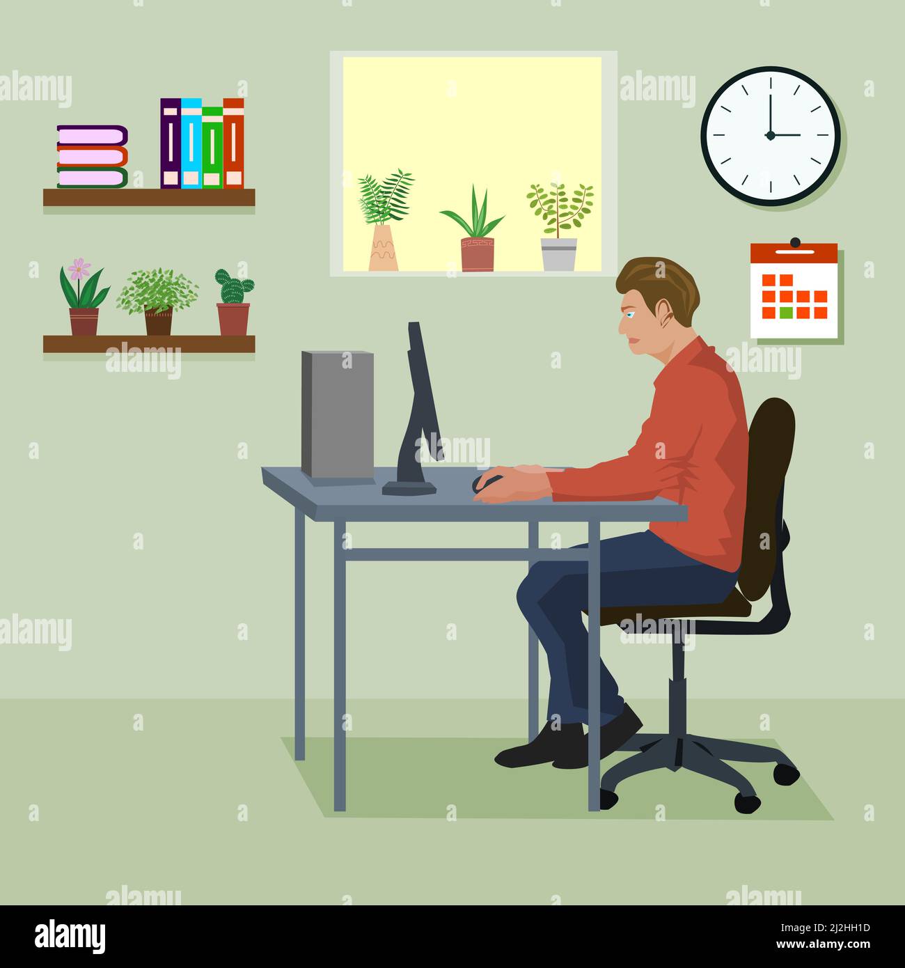 Pc room Stock Vector Images - Alamy