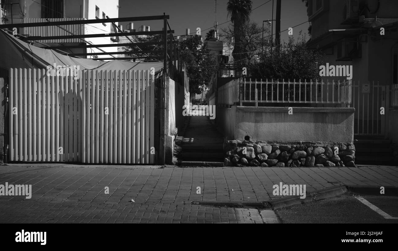 Entrance gate Black and White Stock Photos & Images - Alamy