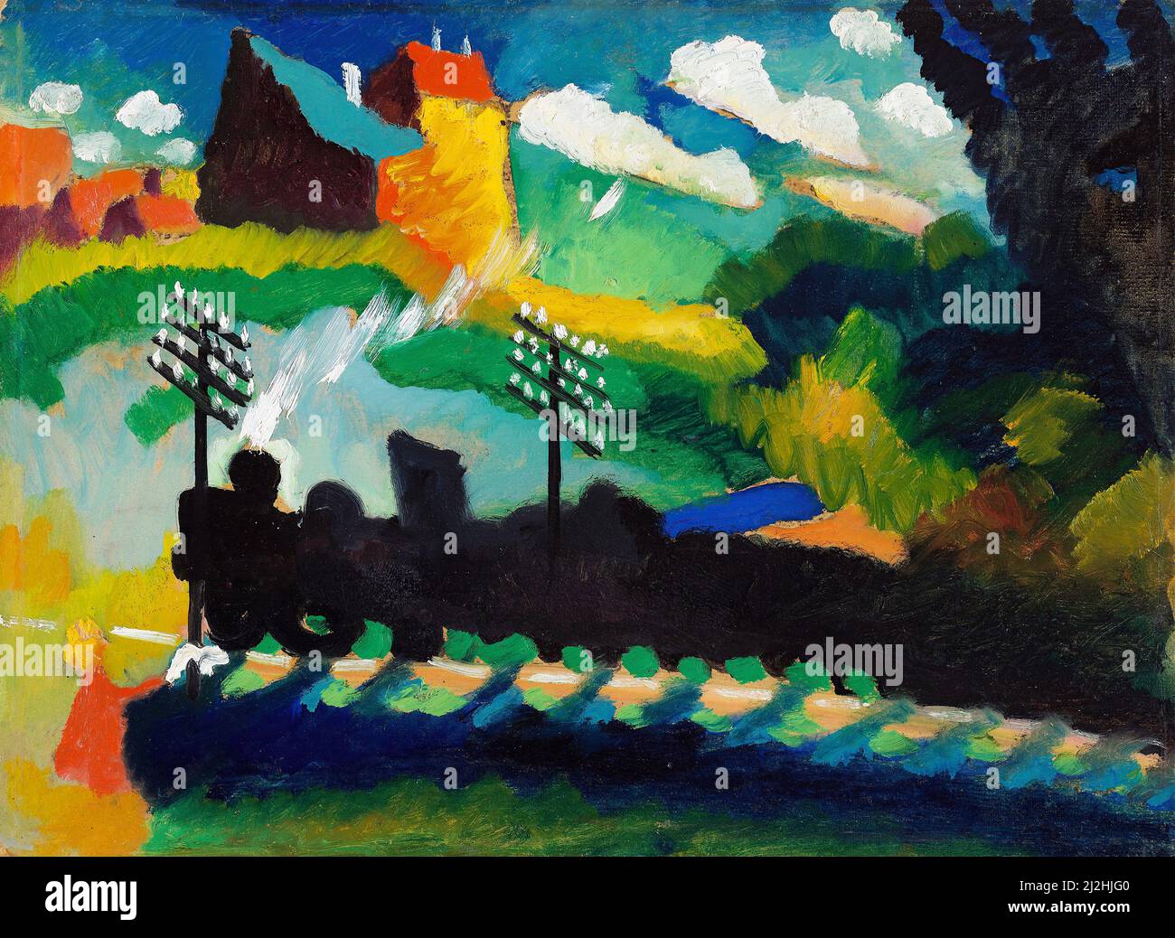 Vintage art by Wassily Kandinsky - Railway near Murnau (1909 Stock ...