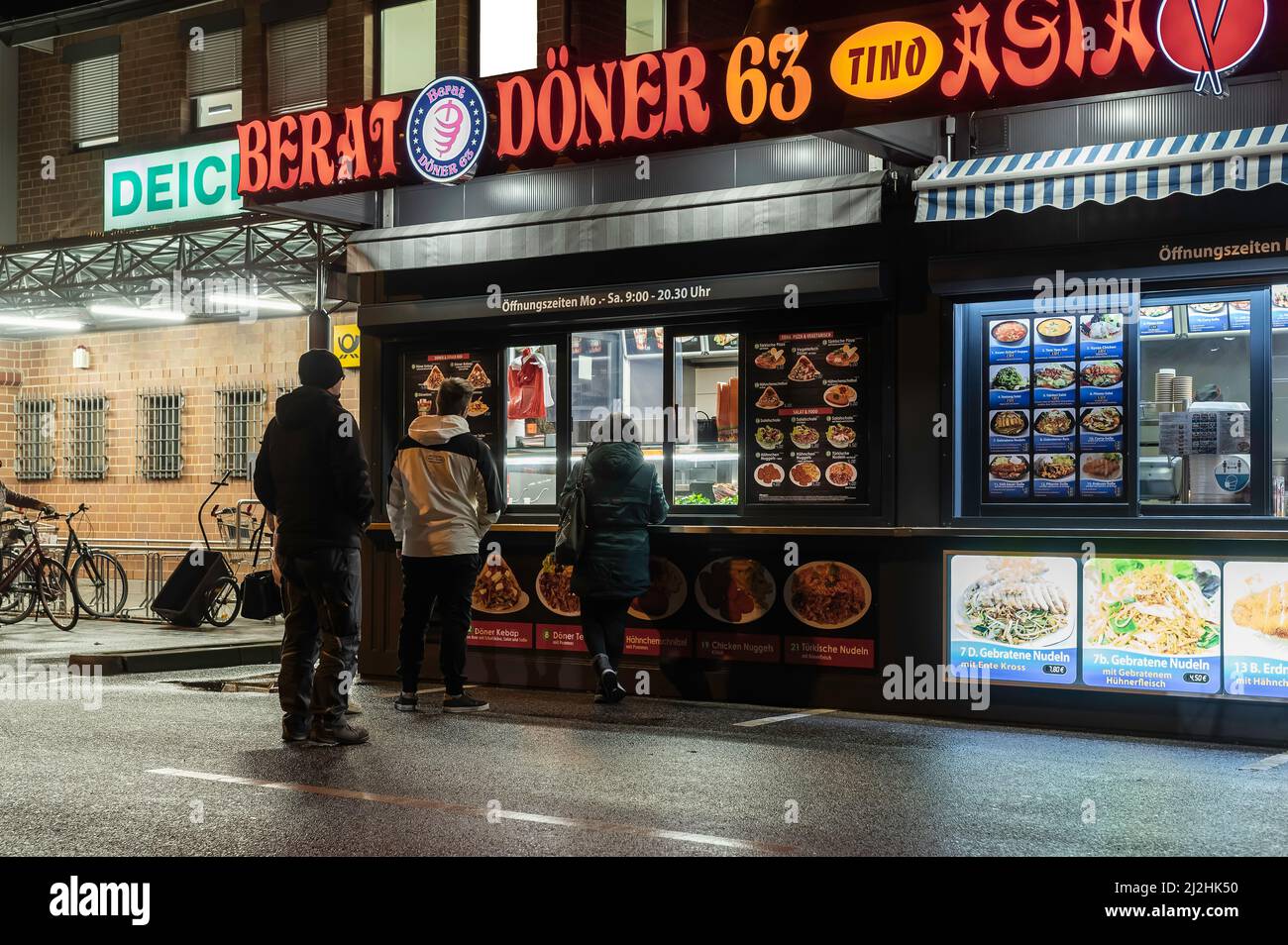 Germany , Lübbenau , 11.02.2022 ,Customers waiting for their order in
