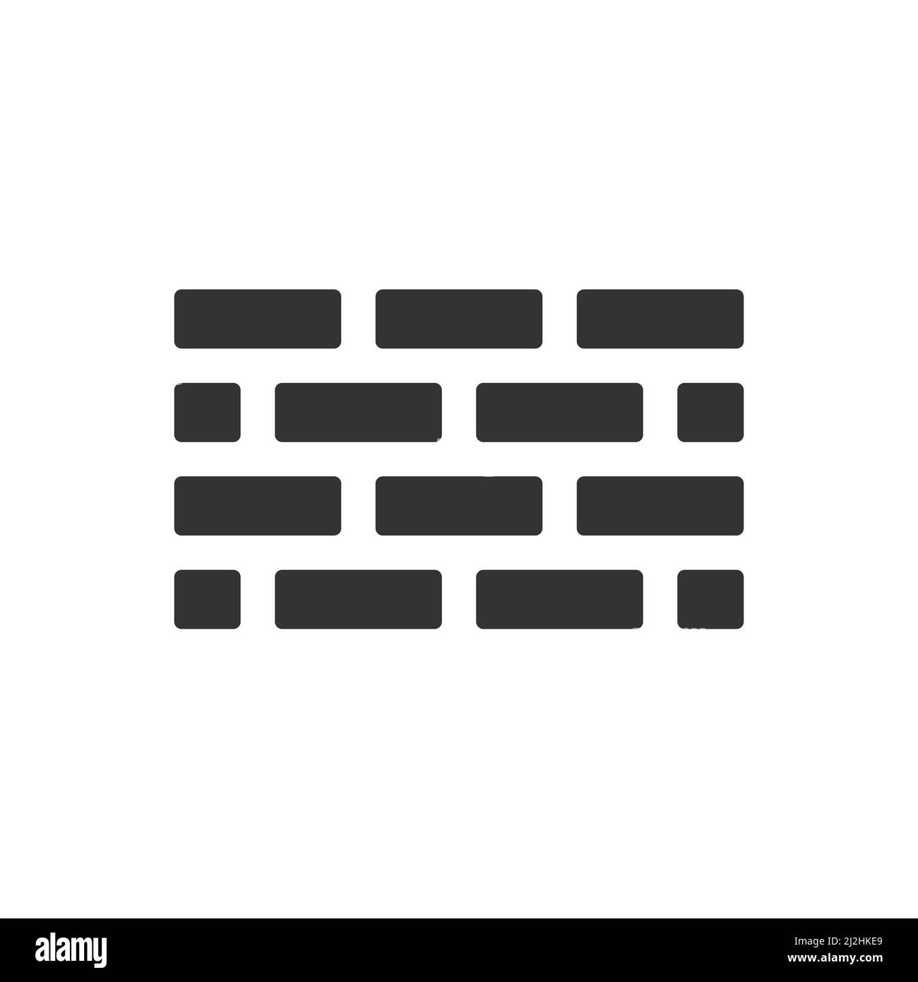 Brick wall vector icon on white background Stock Vector Image & Art - Alamy