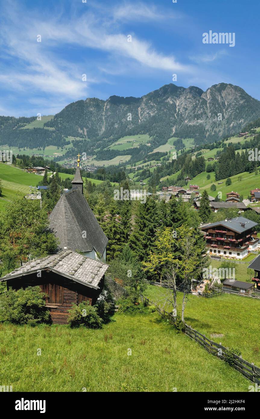 Village of Inneralpbach in Alpbachtal,Tirol,Austria Stock Photo