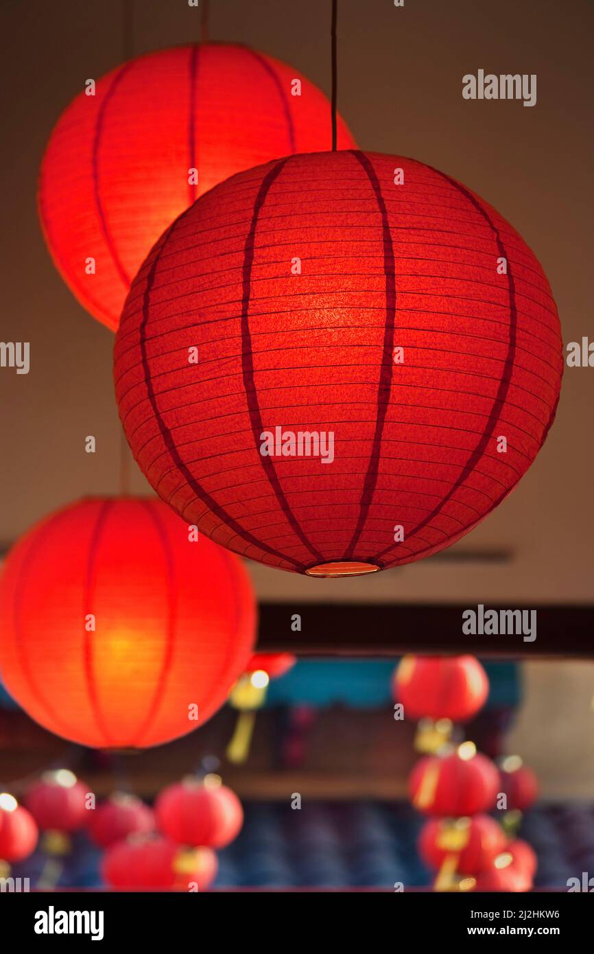 Lanterns cafe Chinatown Los Angeles CA V Stock Photo Alamy