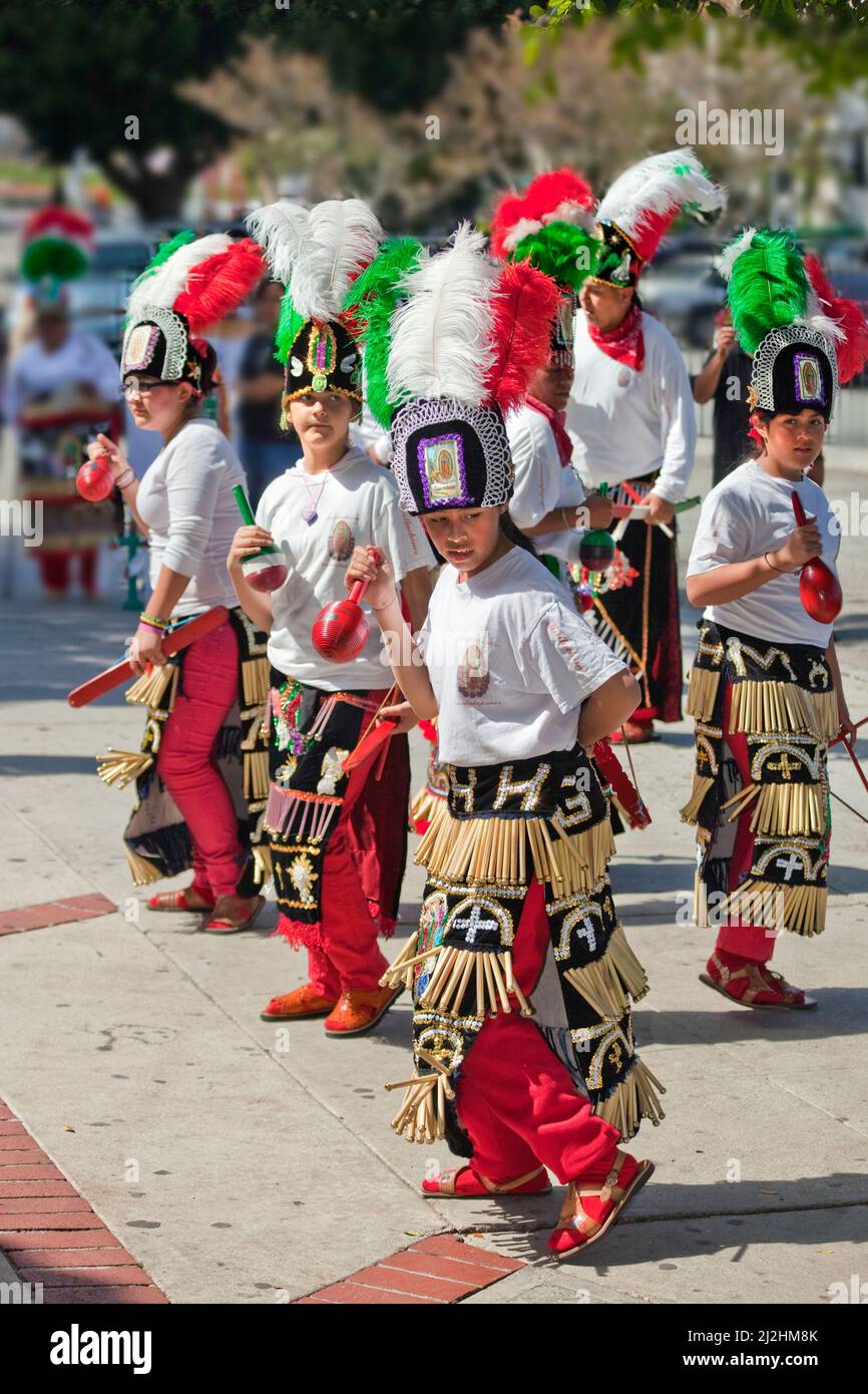Mexican religious dancers_Cinco de Mayo Stock Photo