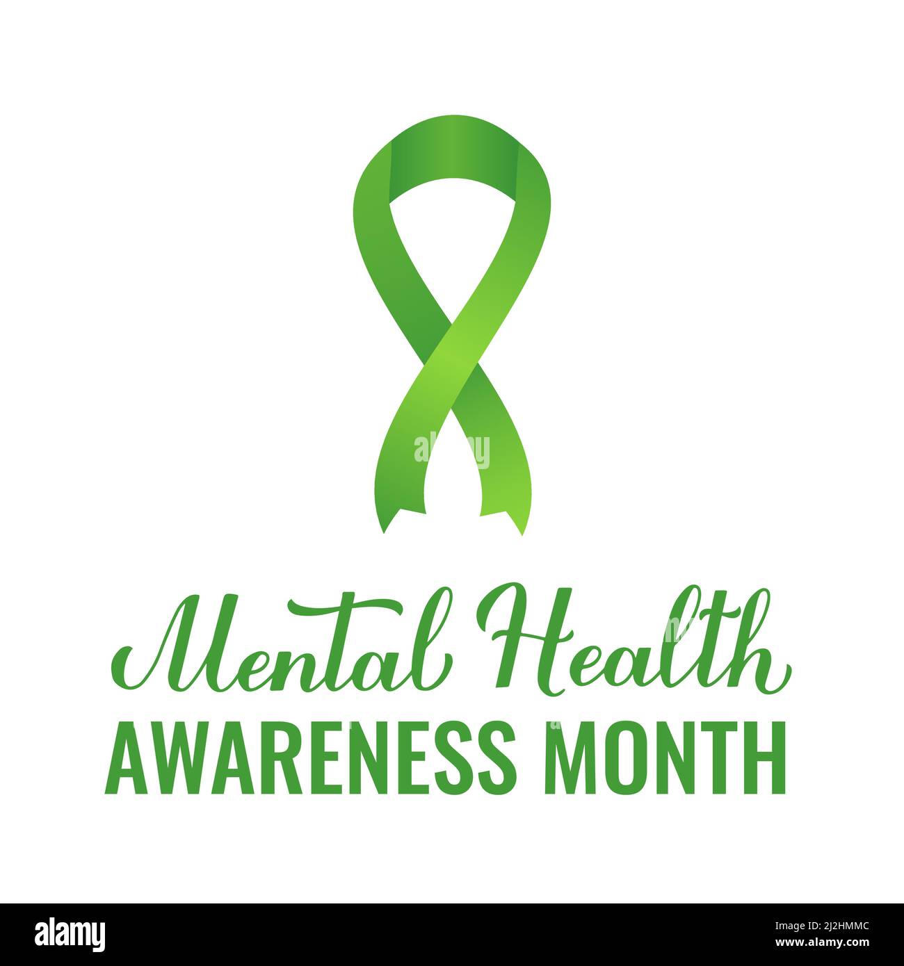 Mental Health Awareness Month typography poster with lettering and