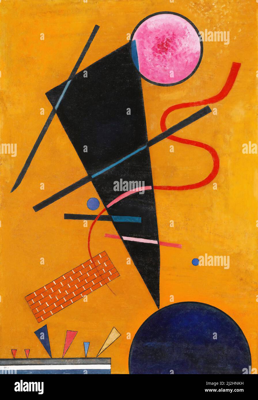 Painting by Wassily Kandinsky, 1920s. Beruhrung (Contact) (1924) Stock Photo