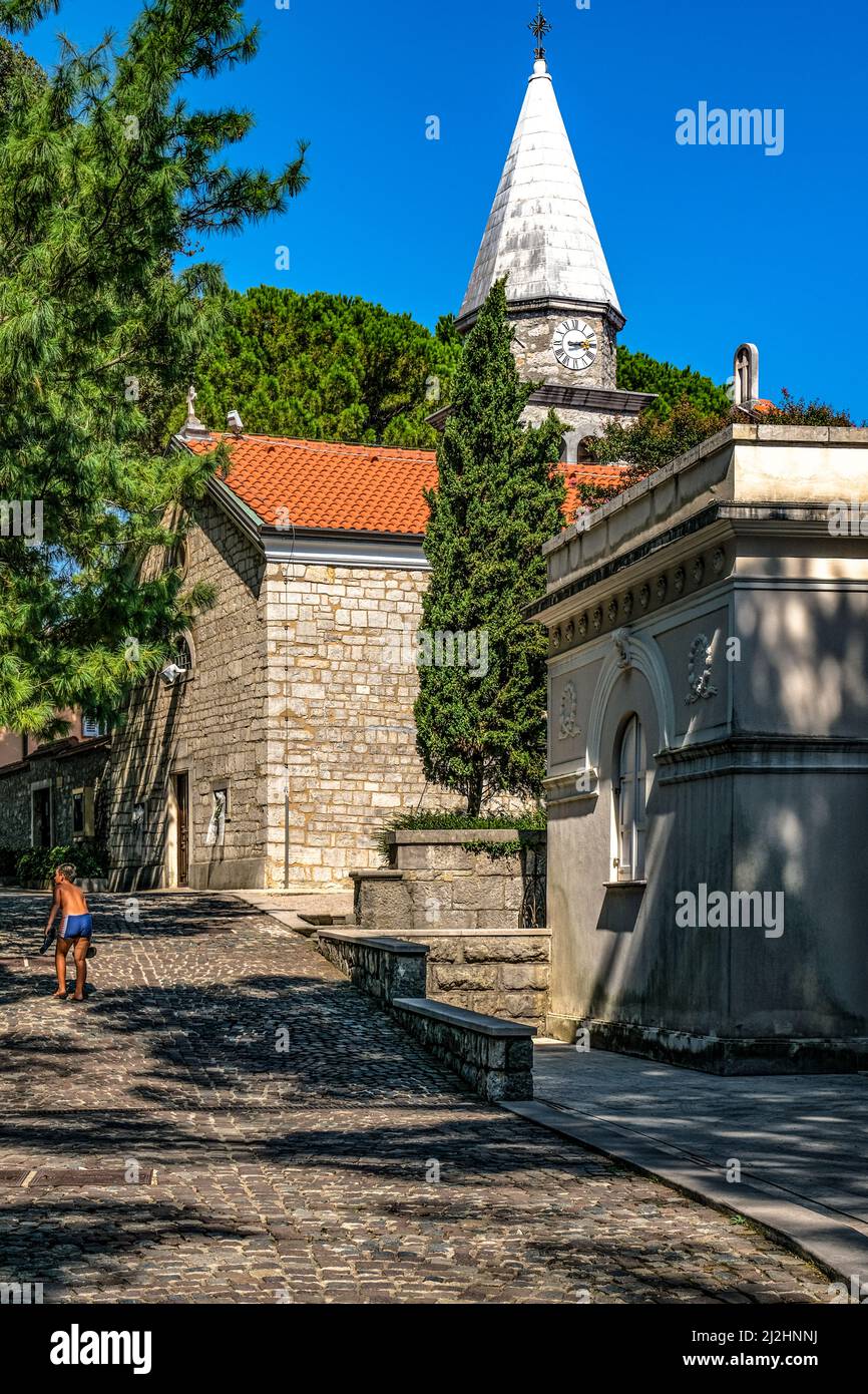 Republika Hrvatska, Croazia, Istria, Abbazia, Opatija. Chiesa di San Giacomo Stock Photo