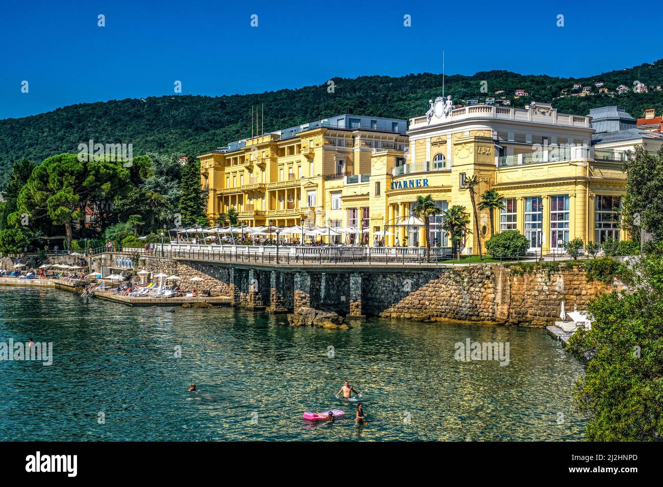 Republika Hrvatska, Croazia, Istria, Abbazia, Opatija. L'albergo Quarnero (Kvarner) Stock Photo