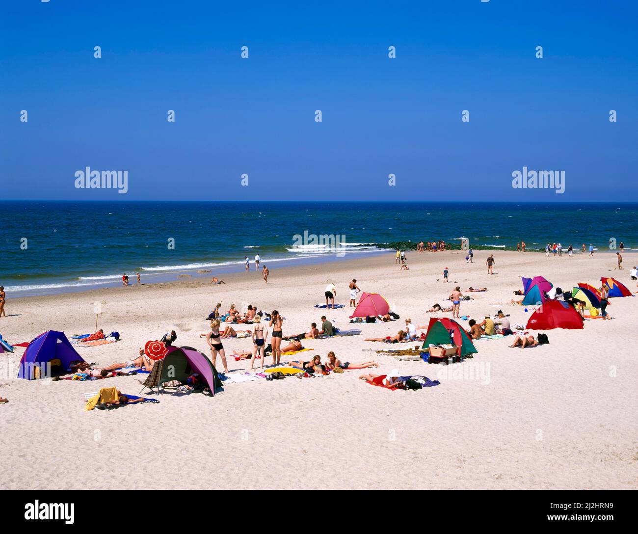 Westerland beach , Sylt island, Schleswig-Holstein, Germany, Europe Stock Photo
