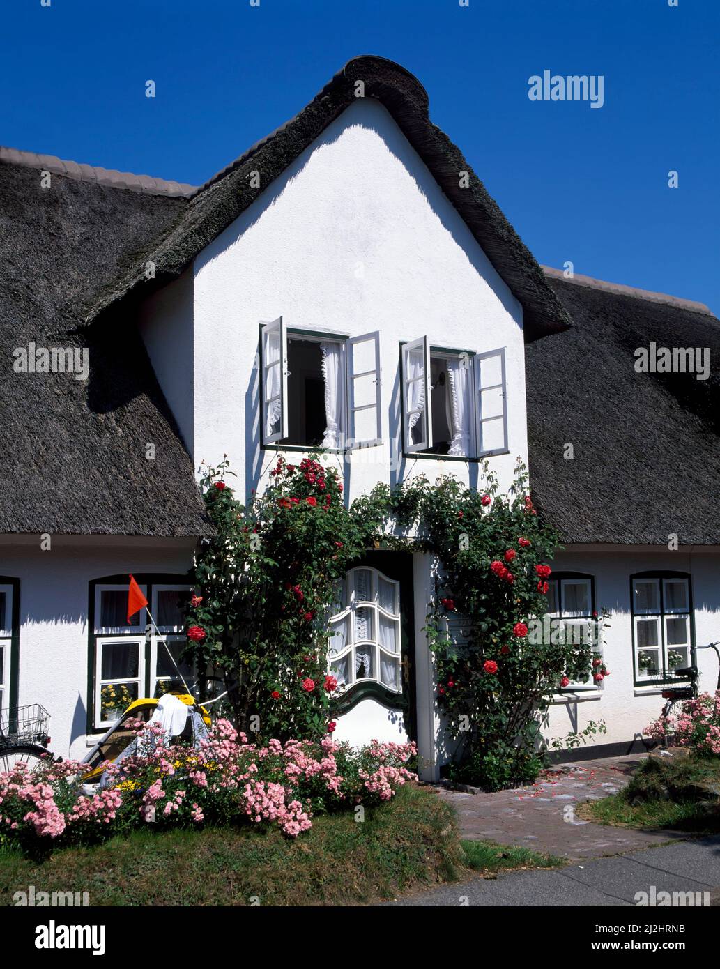 Old house in Keitum,  Sylt island, Schleswig-Holstein, Germany, Europe Stock Photo
