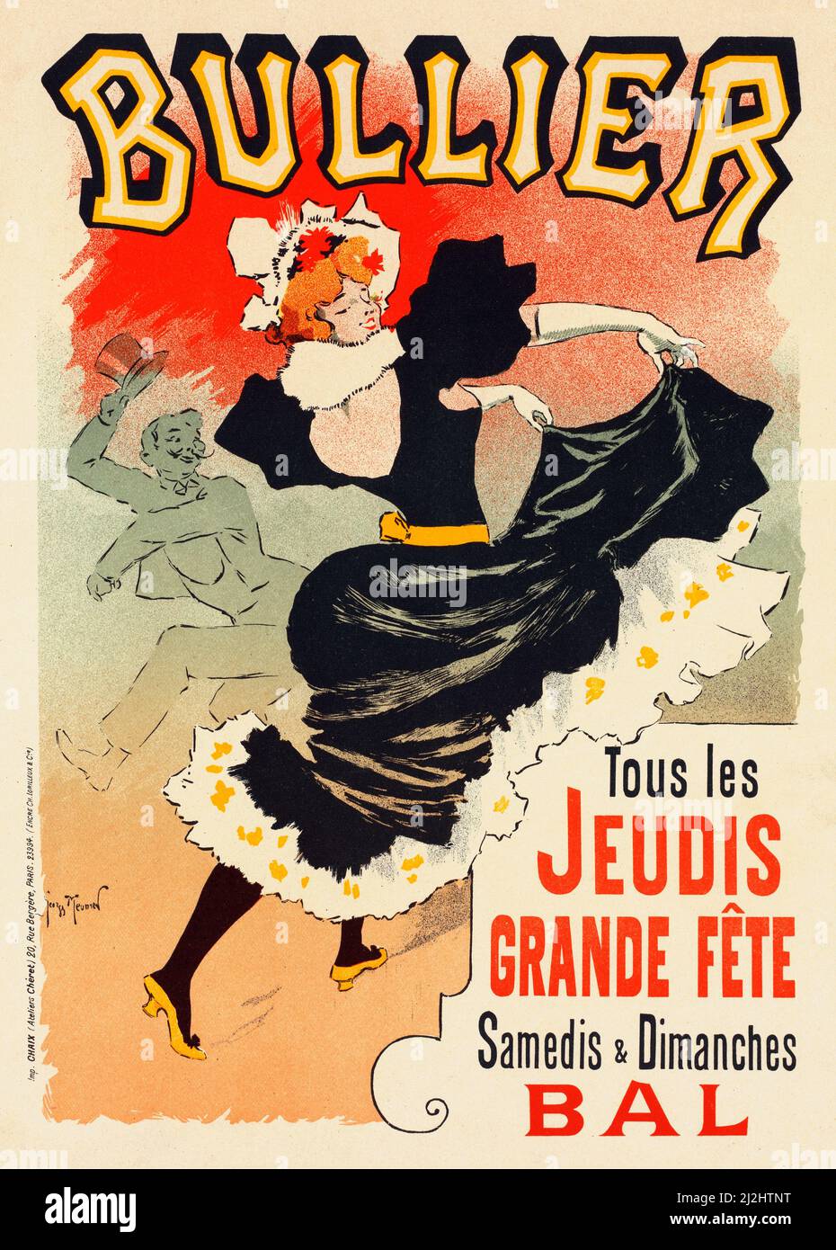 Georges Meunier, belle epoque, vintage poster, Affiche Pour Le bal Bullier  (1899) Tous les Jeudis Grande Fete. Samedis & Dimanches Bal Stock Photo -  Alamy