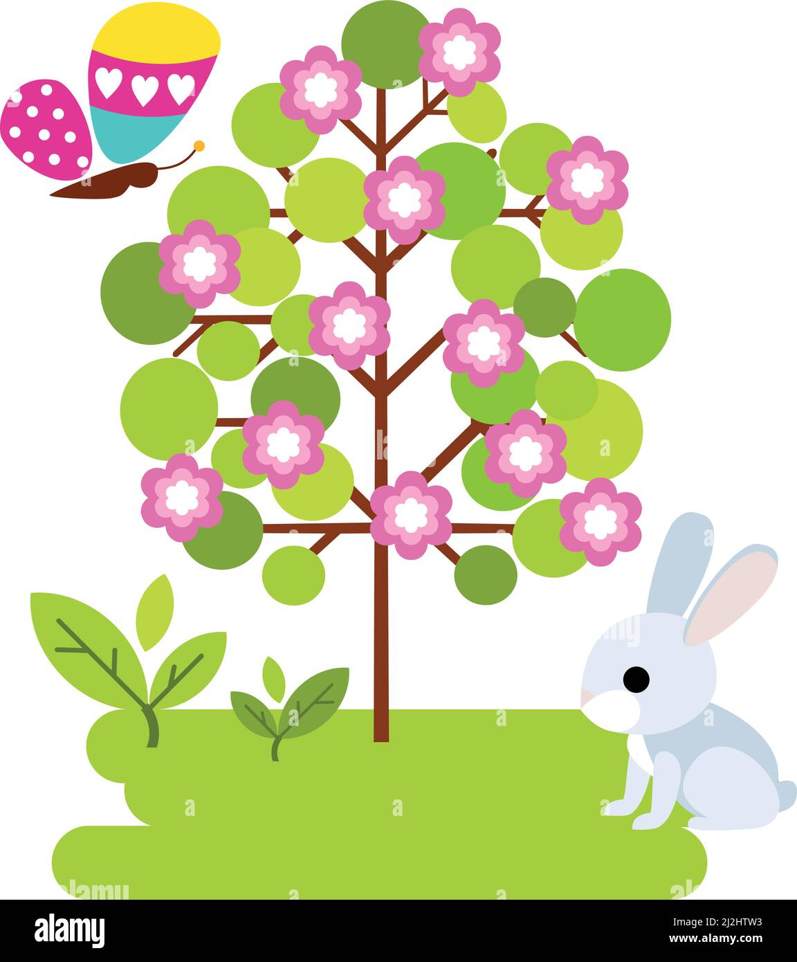 Spring season concept in flat style Stock Vector Image & Art - Alamy