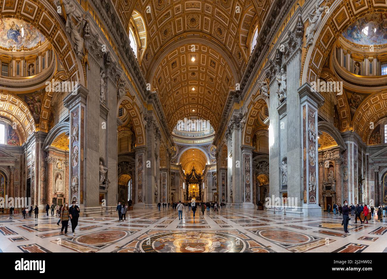 St Peters Basilica Interior Panorama