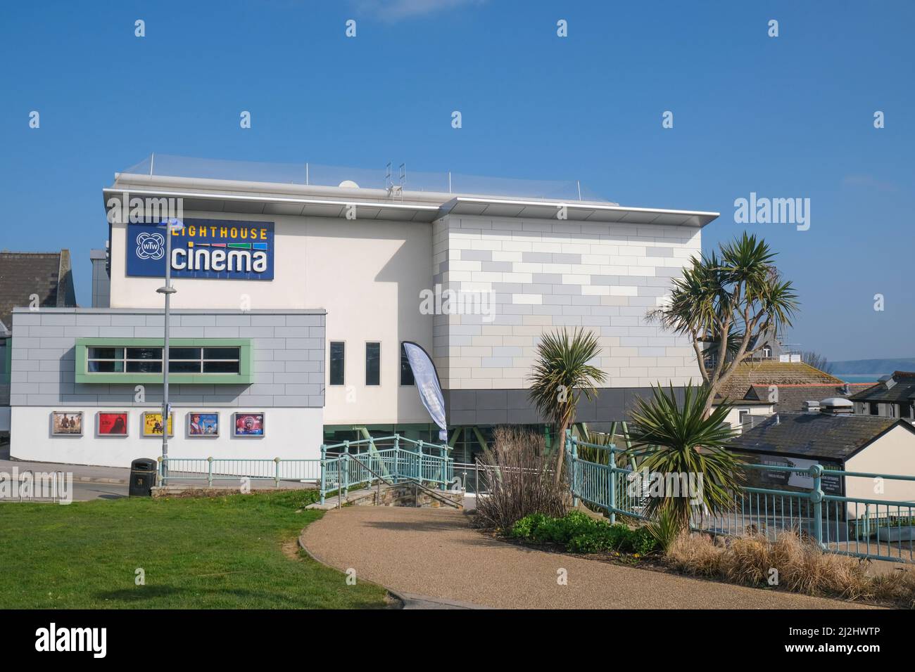 The exterior of the Lighthouse Cinema in Newquay in Cornwall in the UK
