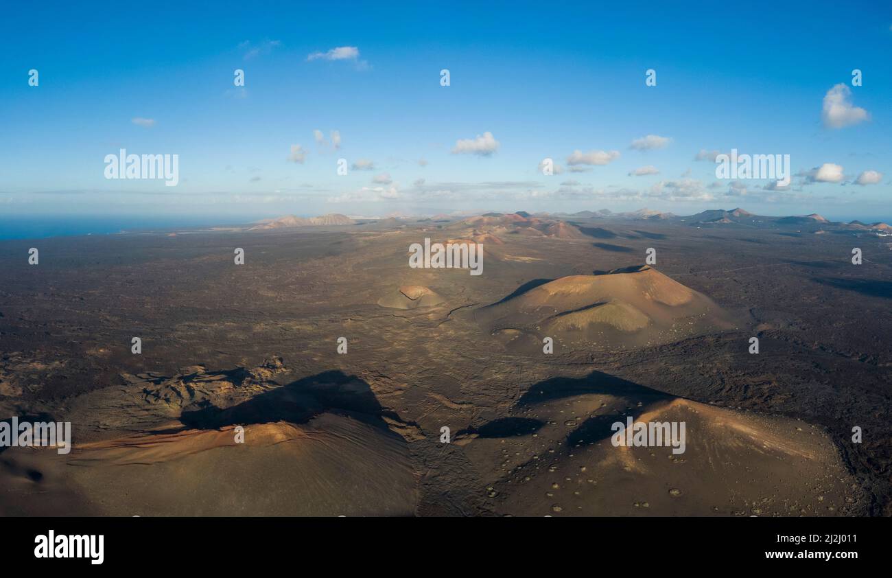 Volcanic fields of Timanfaya National Park, Spain Stock Photo
