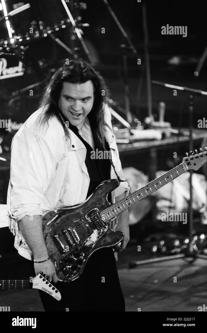 Meat Loaf performing at the Stand by Me: AIDS Day Benefit concert at Wembley Arena, London. 1st April 1987. Stock Photo