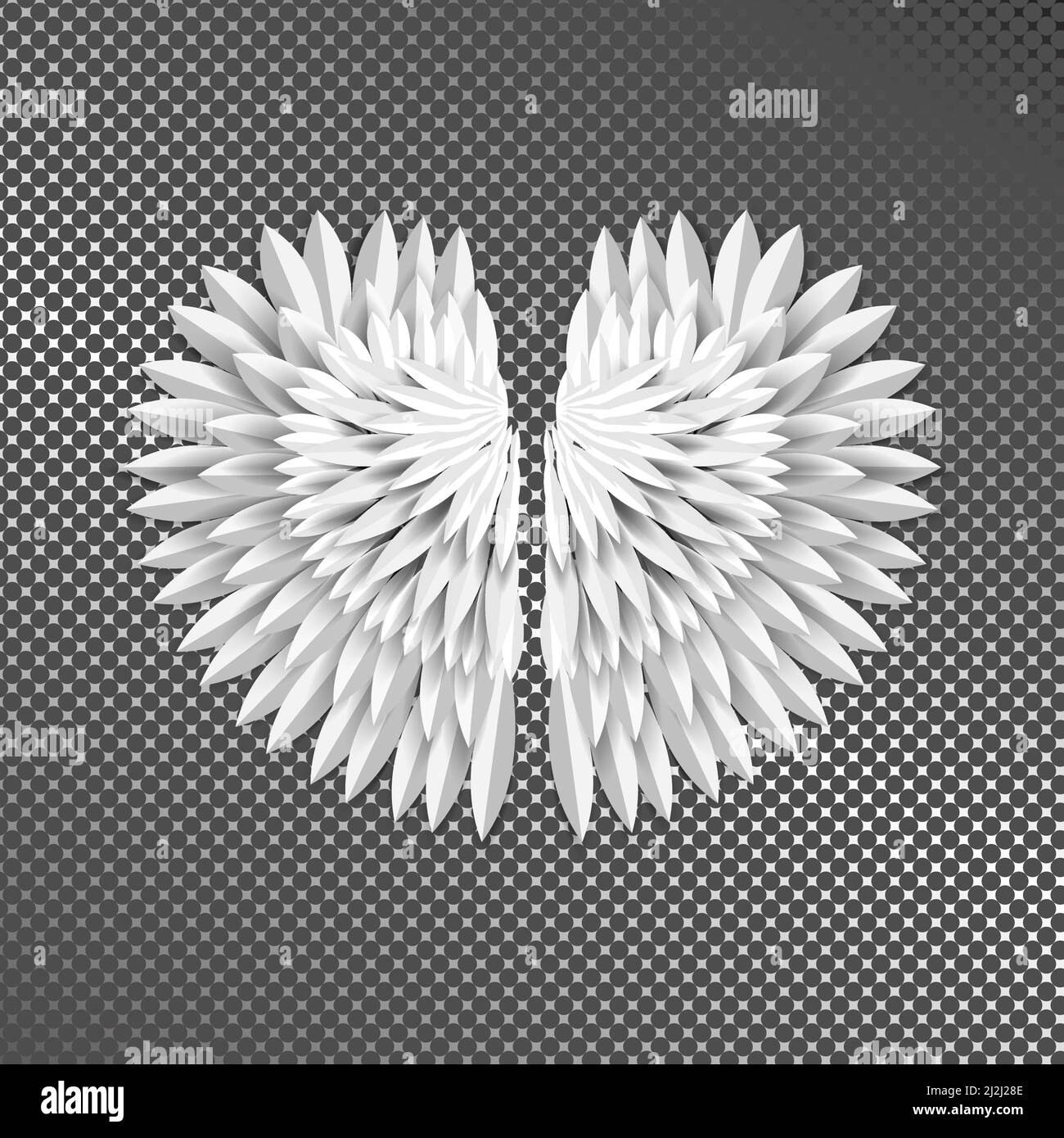 Vector realistic angel wings isolated on transparent background Stock ...