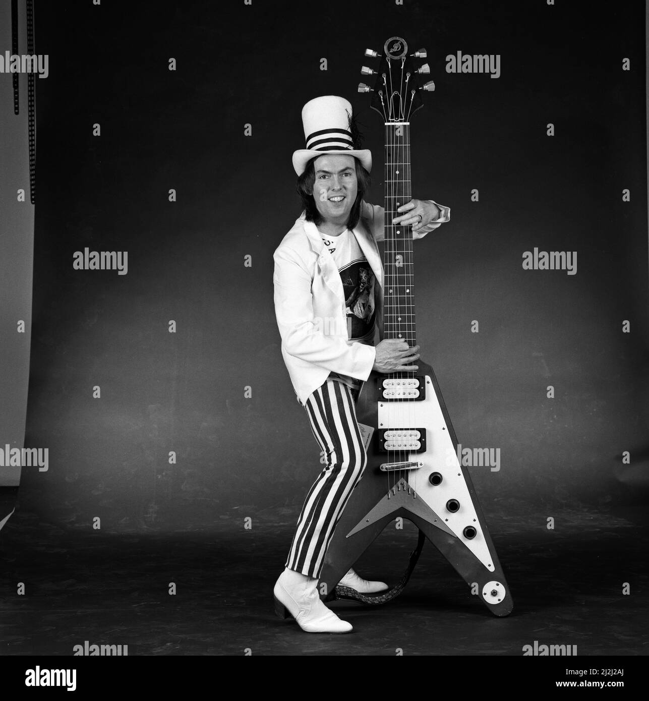 Slade Guitarist Dave Hill 27th February 1987 Stock Photo Alamy