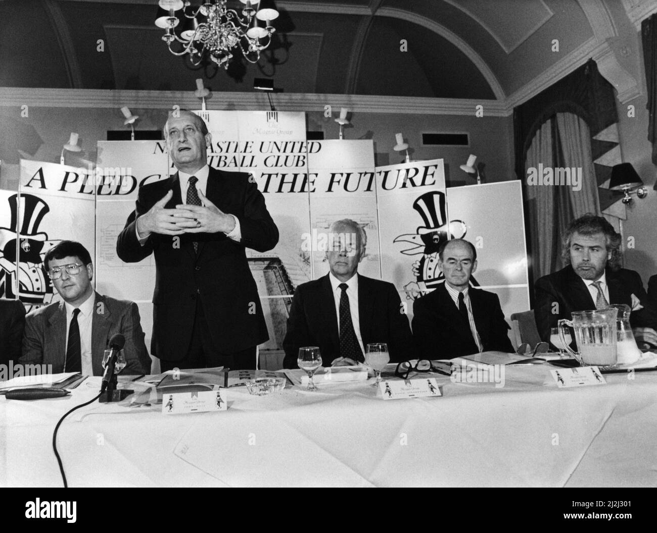 Magpie Group, news press conference, Friday 10th June 1988. Malcolm Dix ...