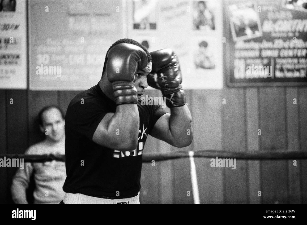 Mike Tyson in London to see Frank Bruno against James "Quick" Tillis