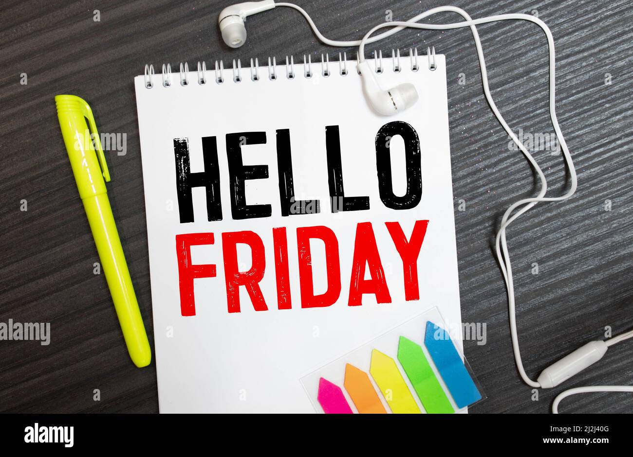 Hello text on notebook hi-res stock photography and images - Alamy