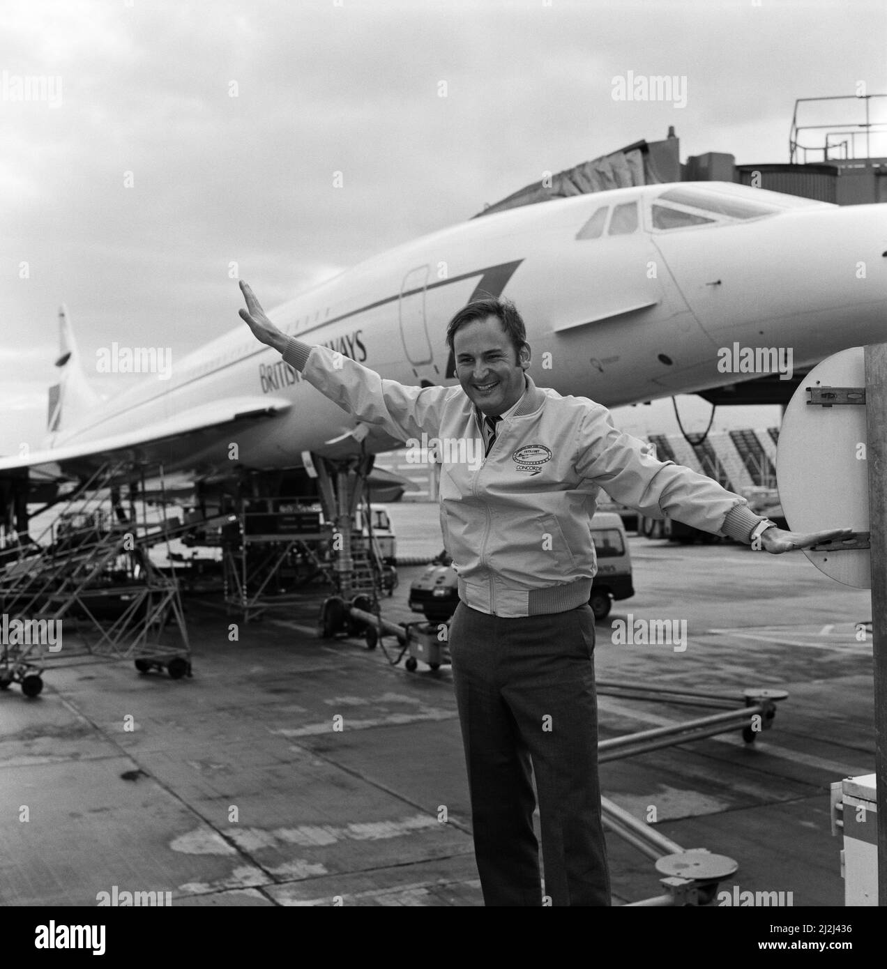 Concorde 10th anniversary of London to New York route. London Airport