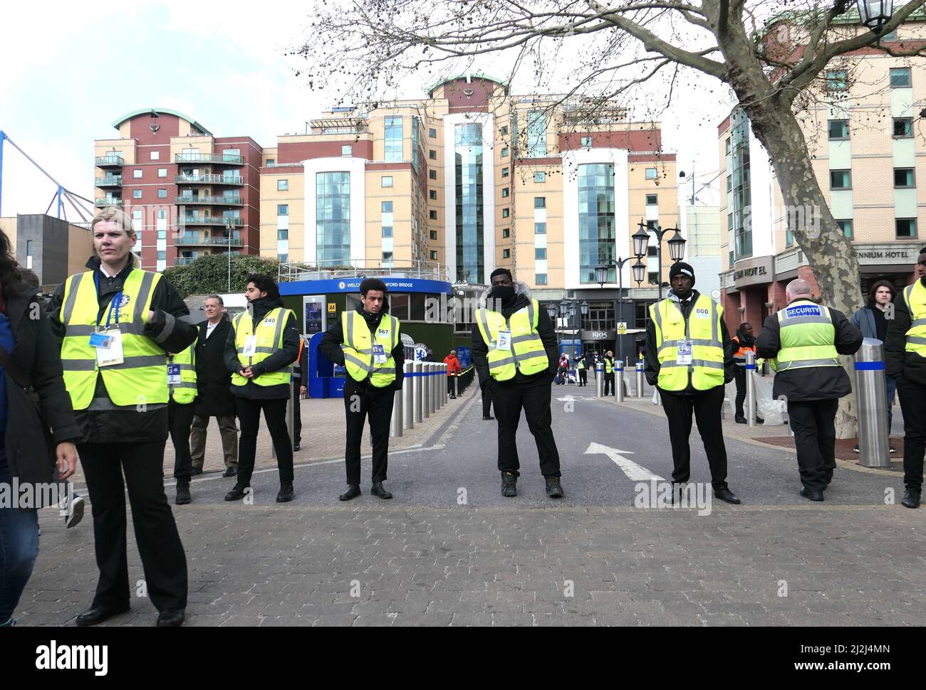 London, UK. 2nd Apr, 2022. Chelsea F.C. fans demonstrate against Ricketts family bid for their club over fears of racism Credit: Brian Minkoff/Alamy Live News Stock Photo