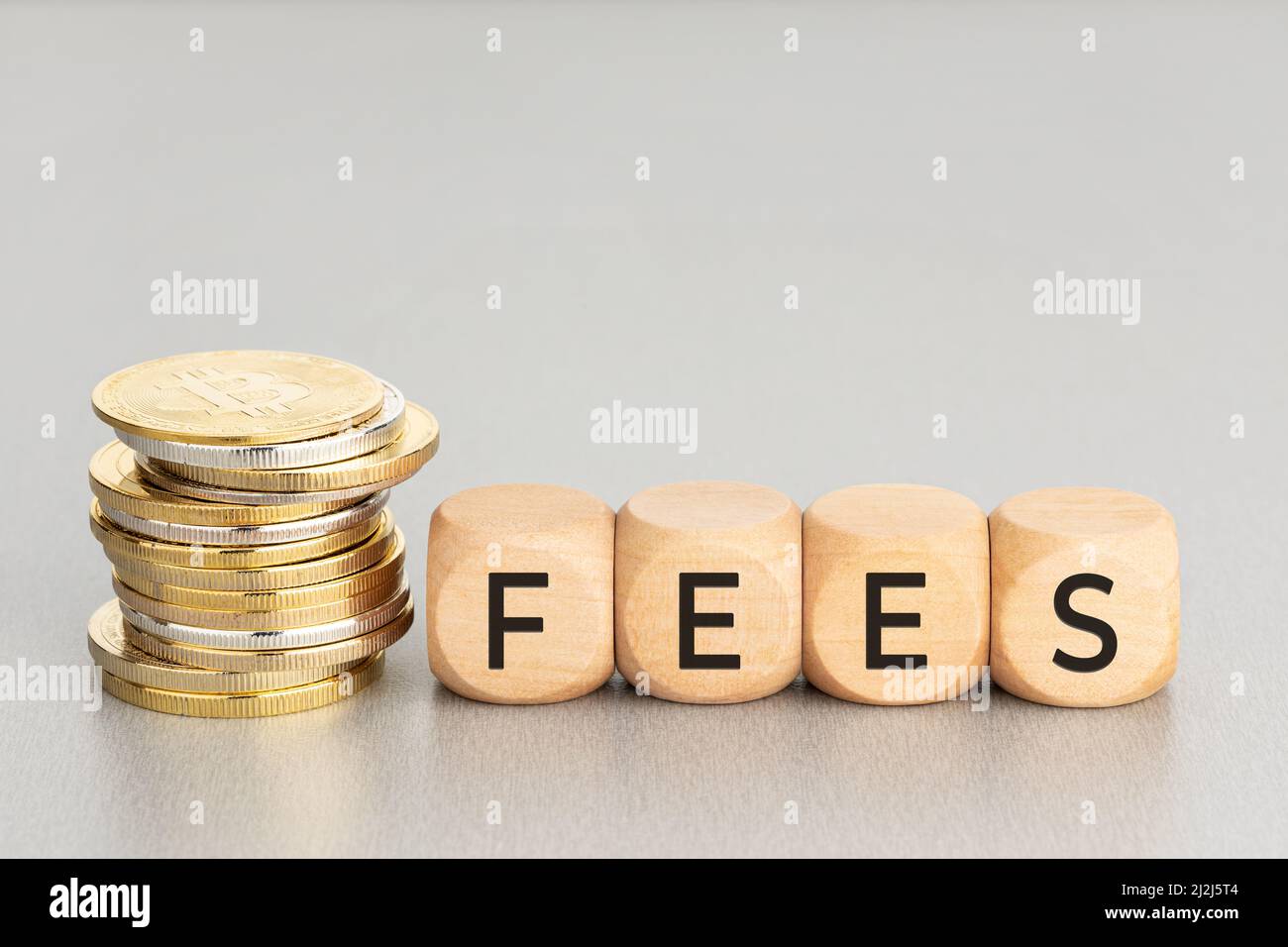 Fees Coins Stack Concept commission hi-res stock photography and images - Alamy