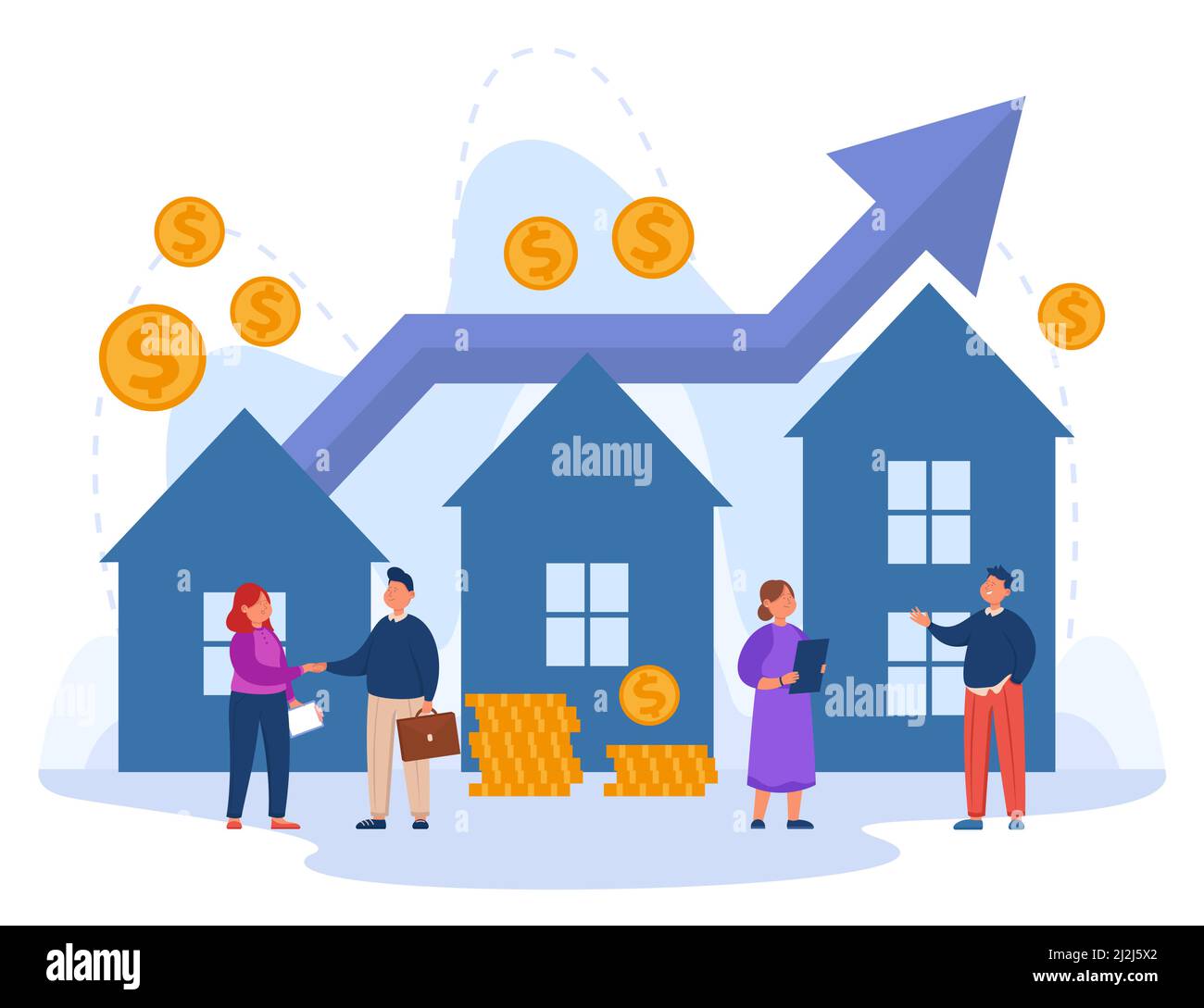 Real estate deals between agent and client shaking hands. People buying