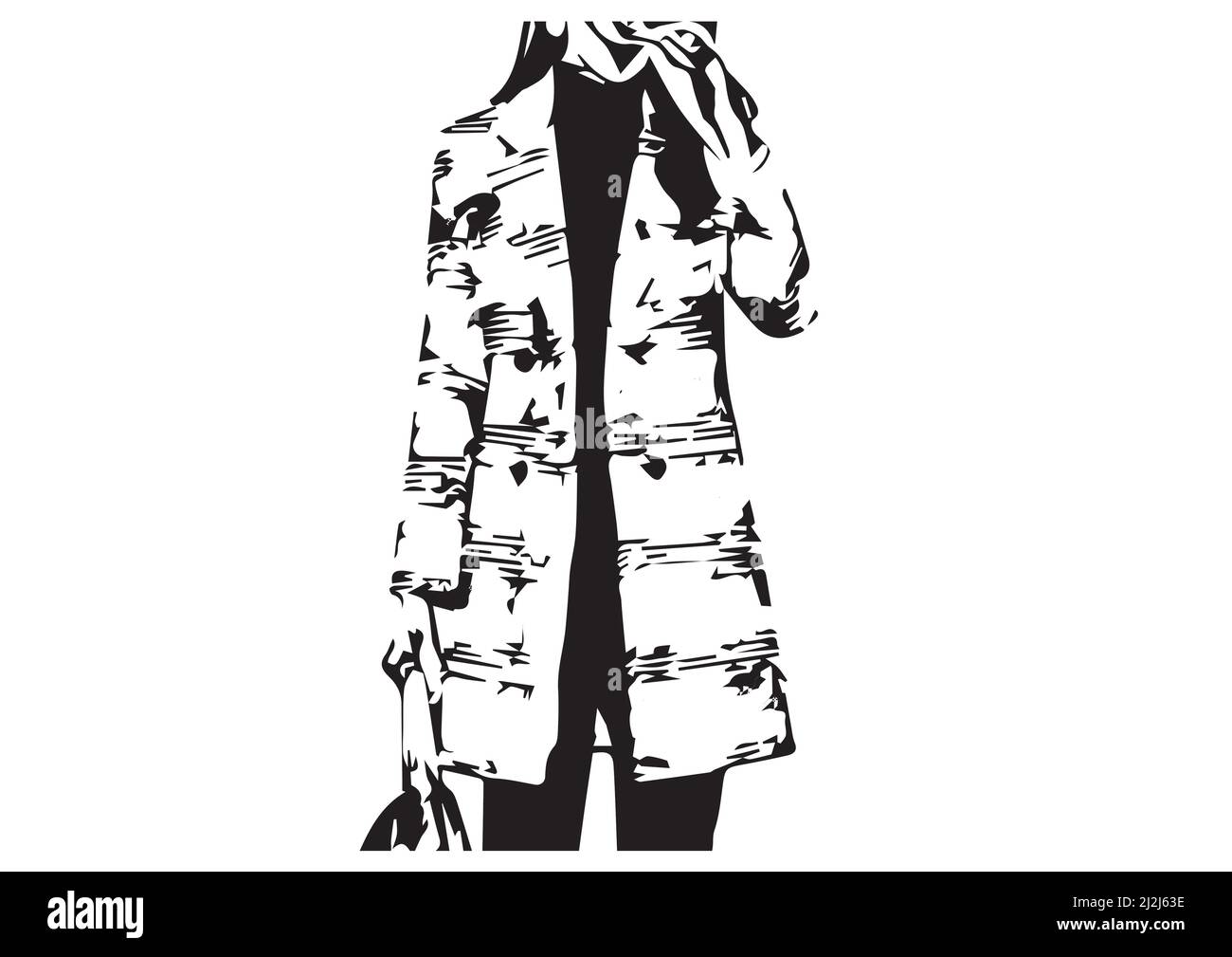 illustration of heavy winter coats for women's clothing fashion in vector  art work ladies warm winter blazer fashion shadow clothing wear collection  Stock Vector Image & Art - Alamy