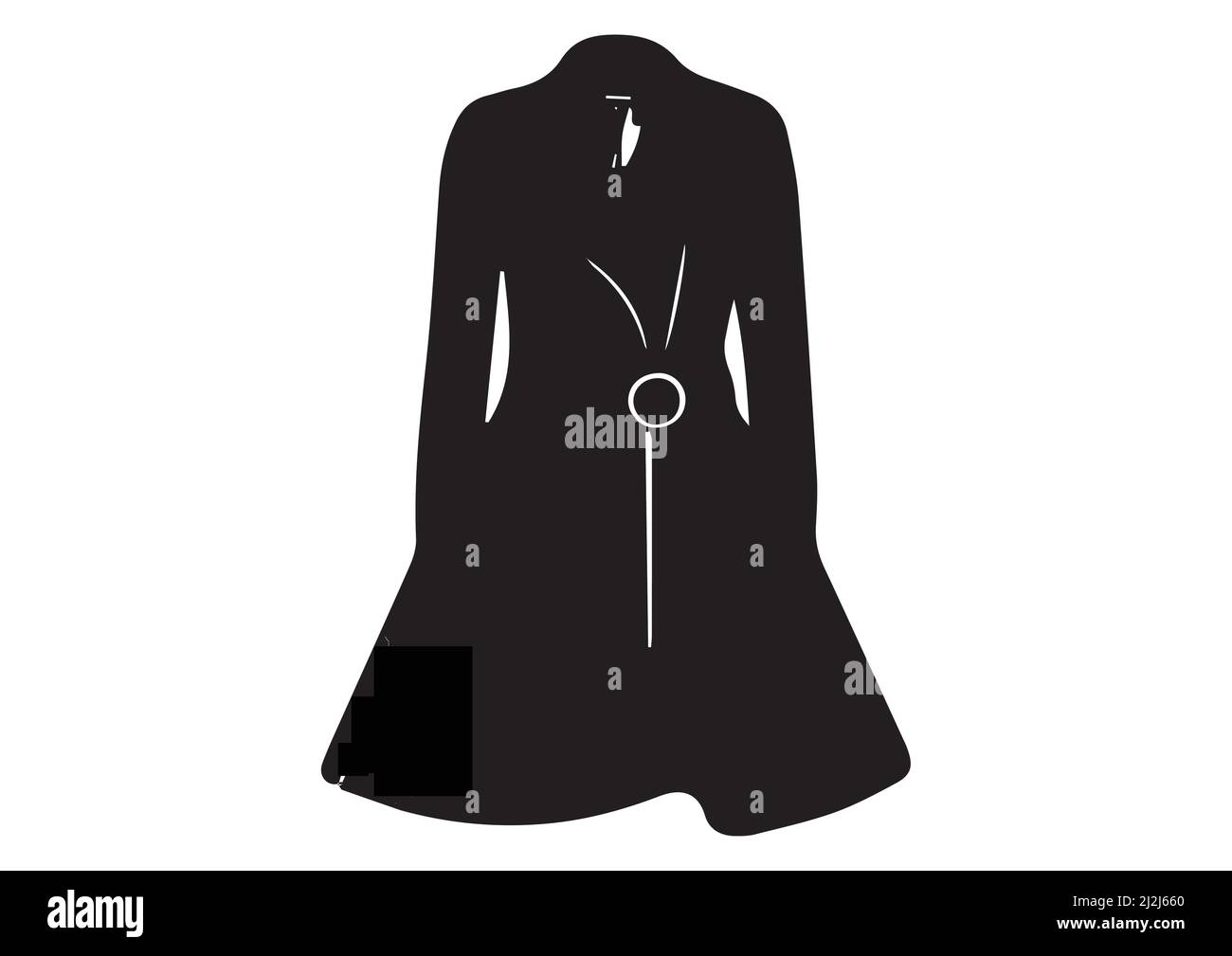 illustration of heavy winter coats for women's clothing fashion in vector art work ladies warm winter blazer fashion shadow clothing wear collection Stock Vector