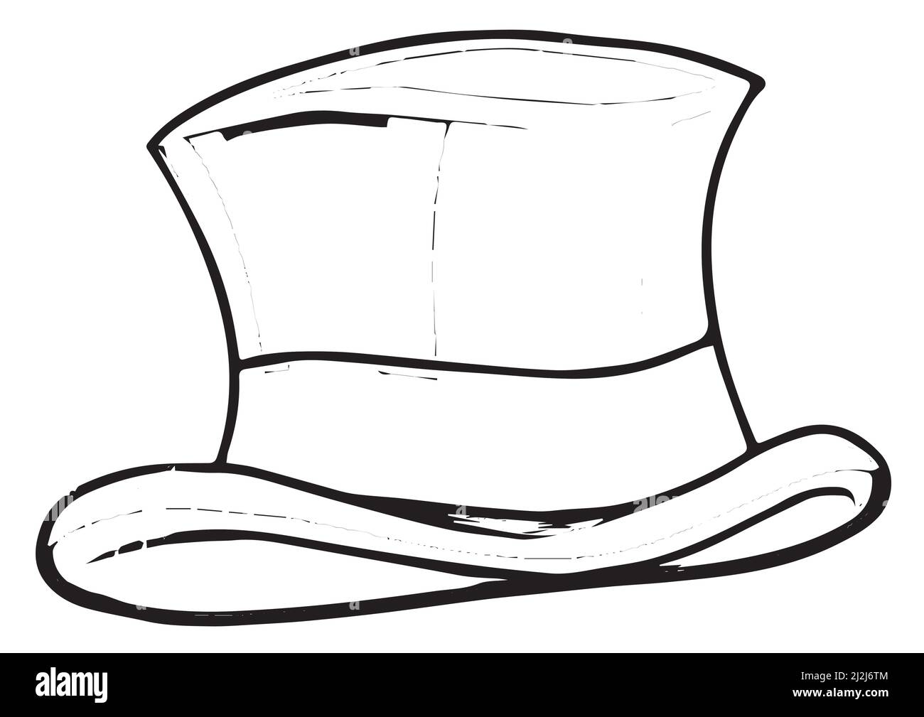 big hat illustration in vector art 