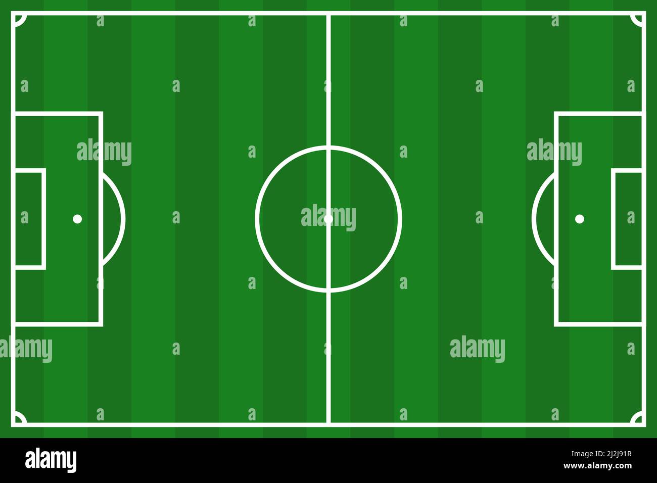 Soccer stadium top view layout, vector illustration Stock Vector Image
