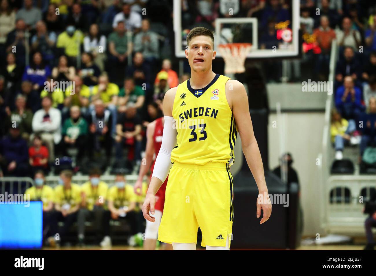 Sweden´s Jonas Jerebko during Monday's FIBA World Cup qualifiers match