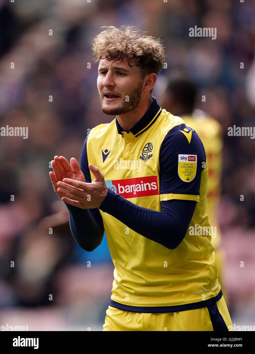 Bolton Wanderers Kieran Sadlier during the Sky Bet League One match at the DW Stadium, Wigan. Picture date: Saturday April 2, 2022. Stock Photo