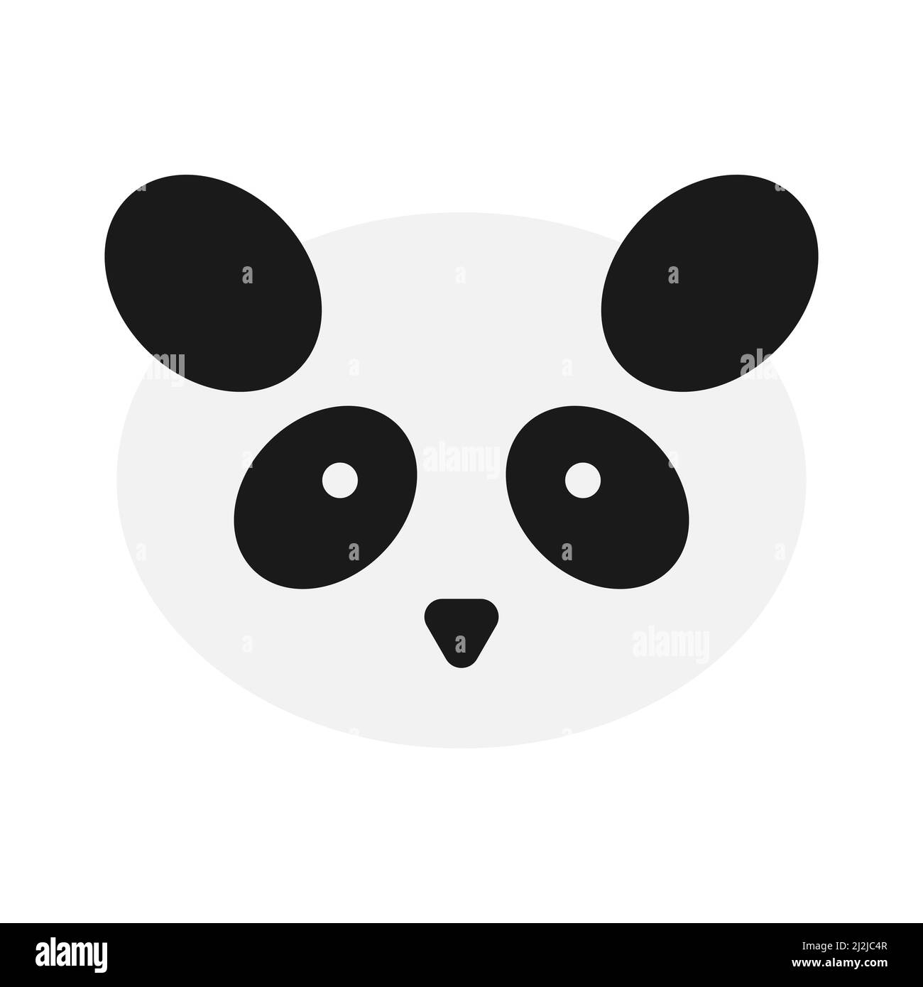 Panda head vector icon on white background Stock Vector