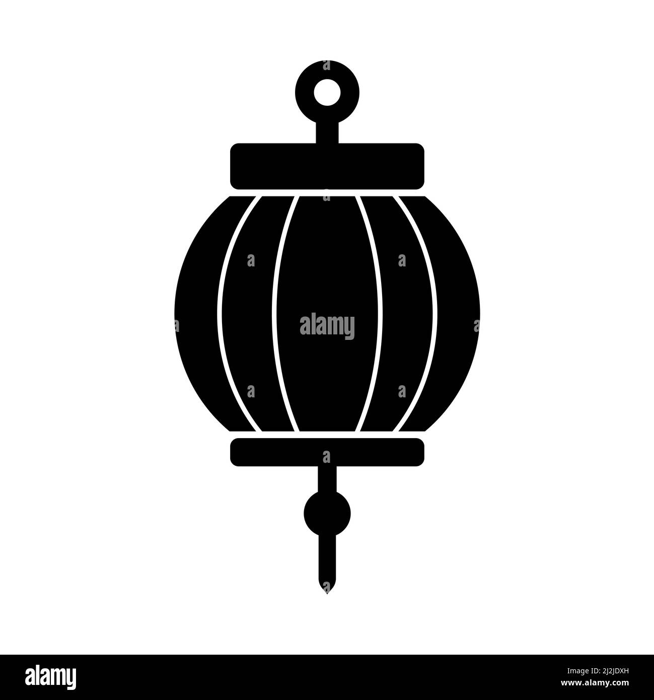 Paper lantern vector icon on white background Stock Vector