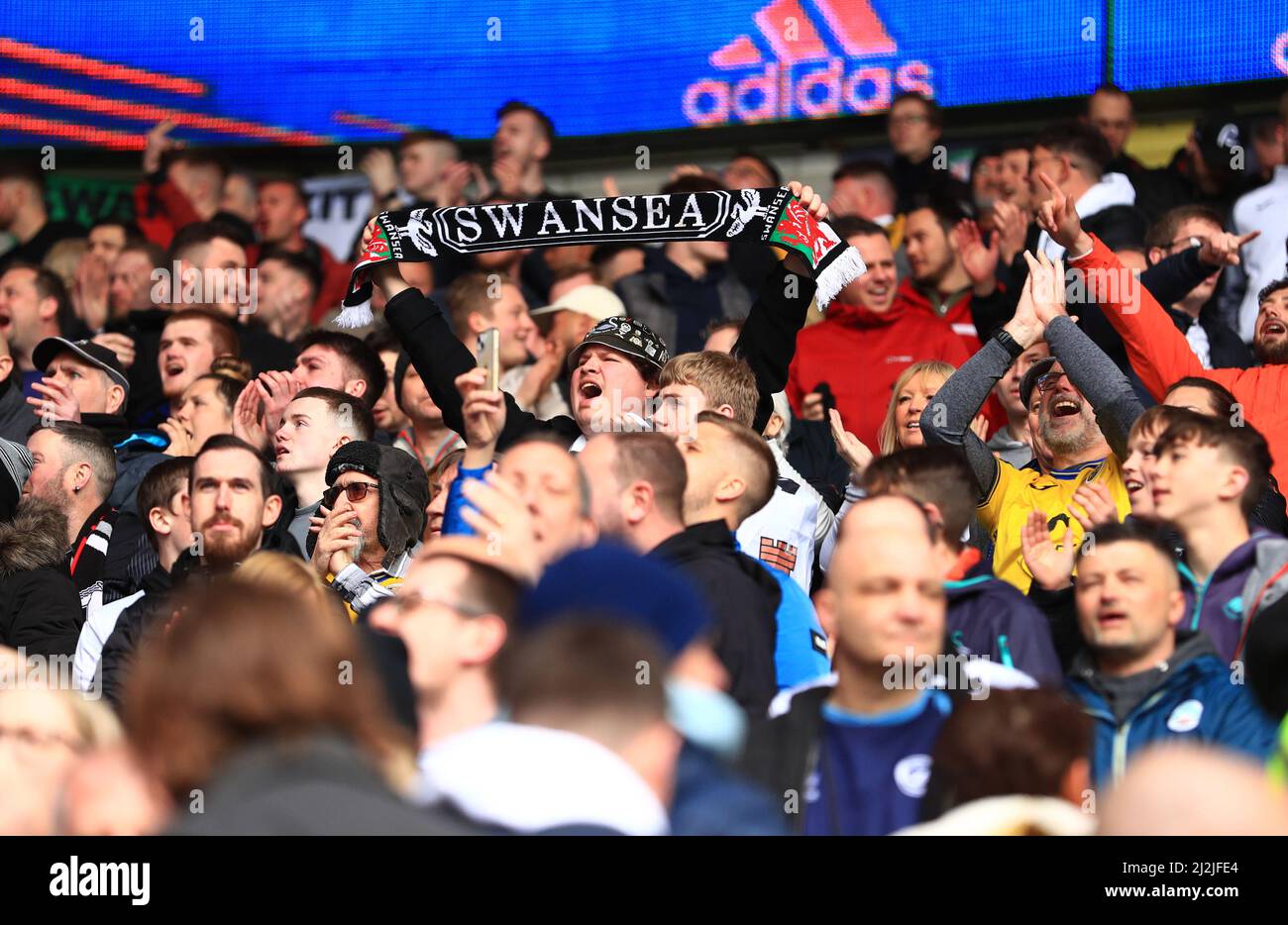 Cardiff 1-0 Swansea: Fans In The Stands (PICTURES)