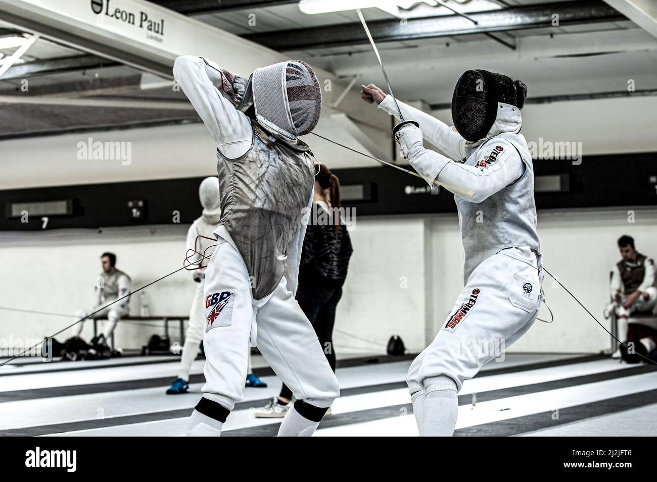 Fencing Foil Action Stock Photo
