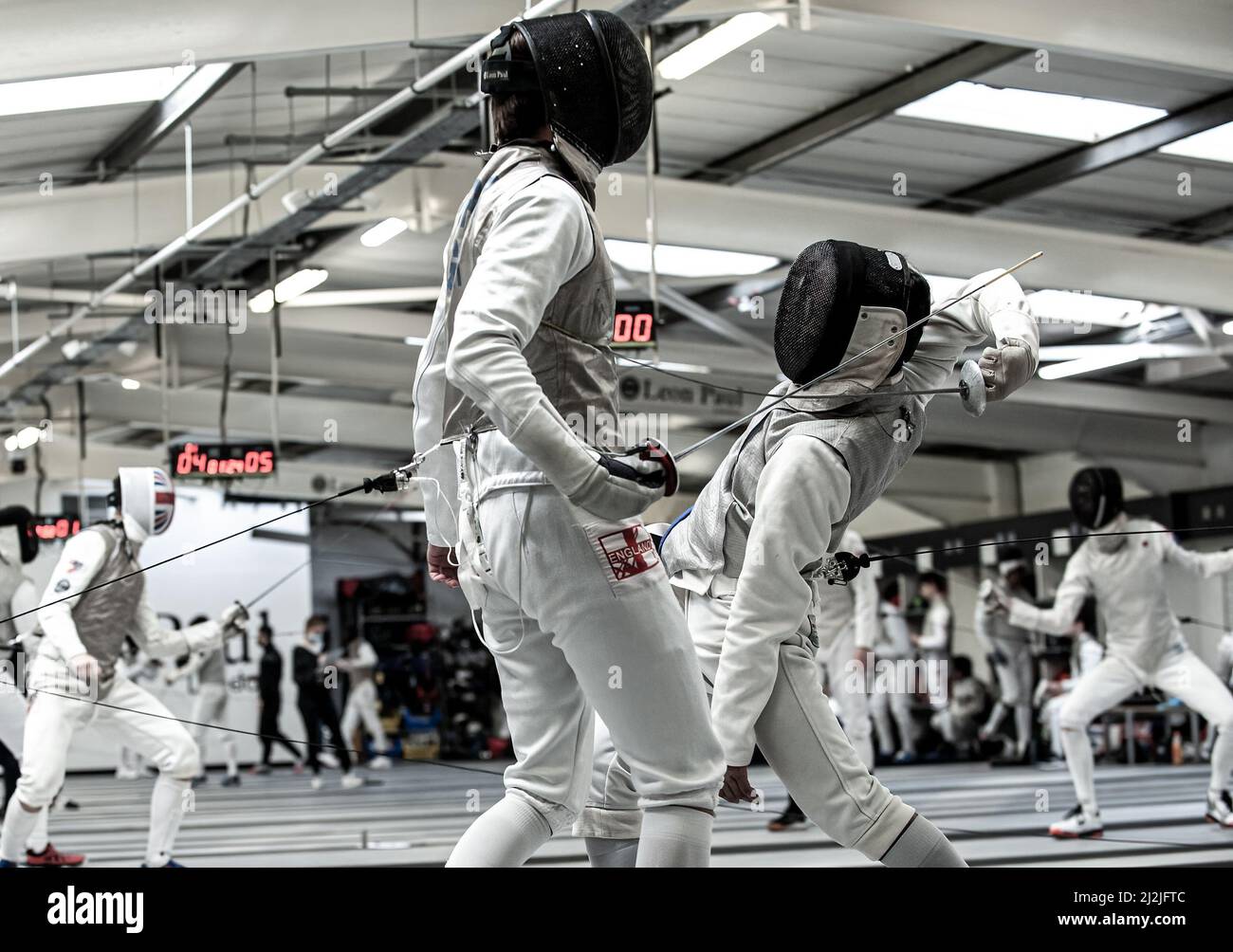 Fencing Foil Action Stock Photo Alamy