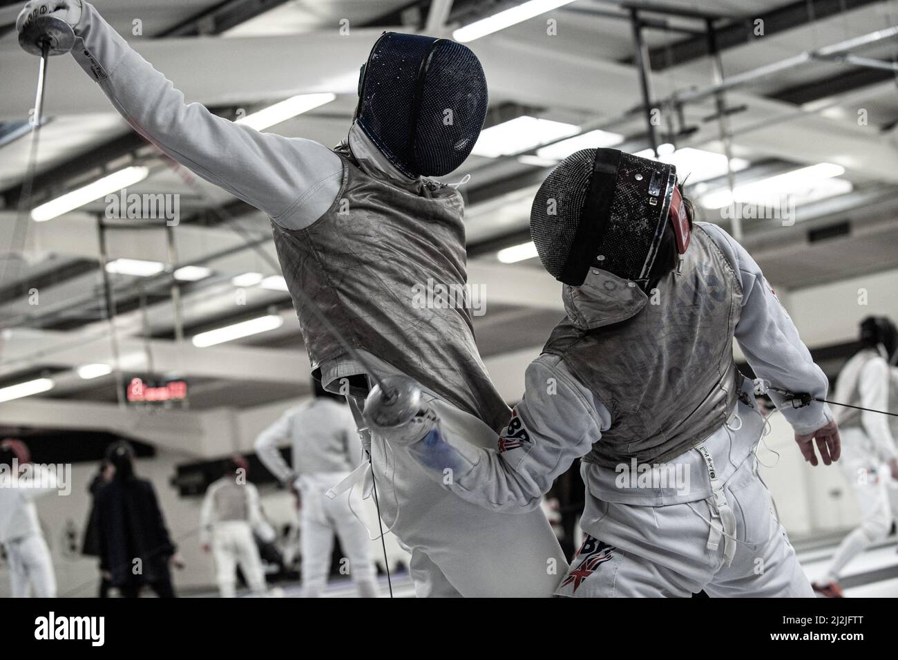 Fencing Foil Action Stock Photo Alamy