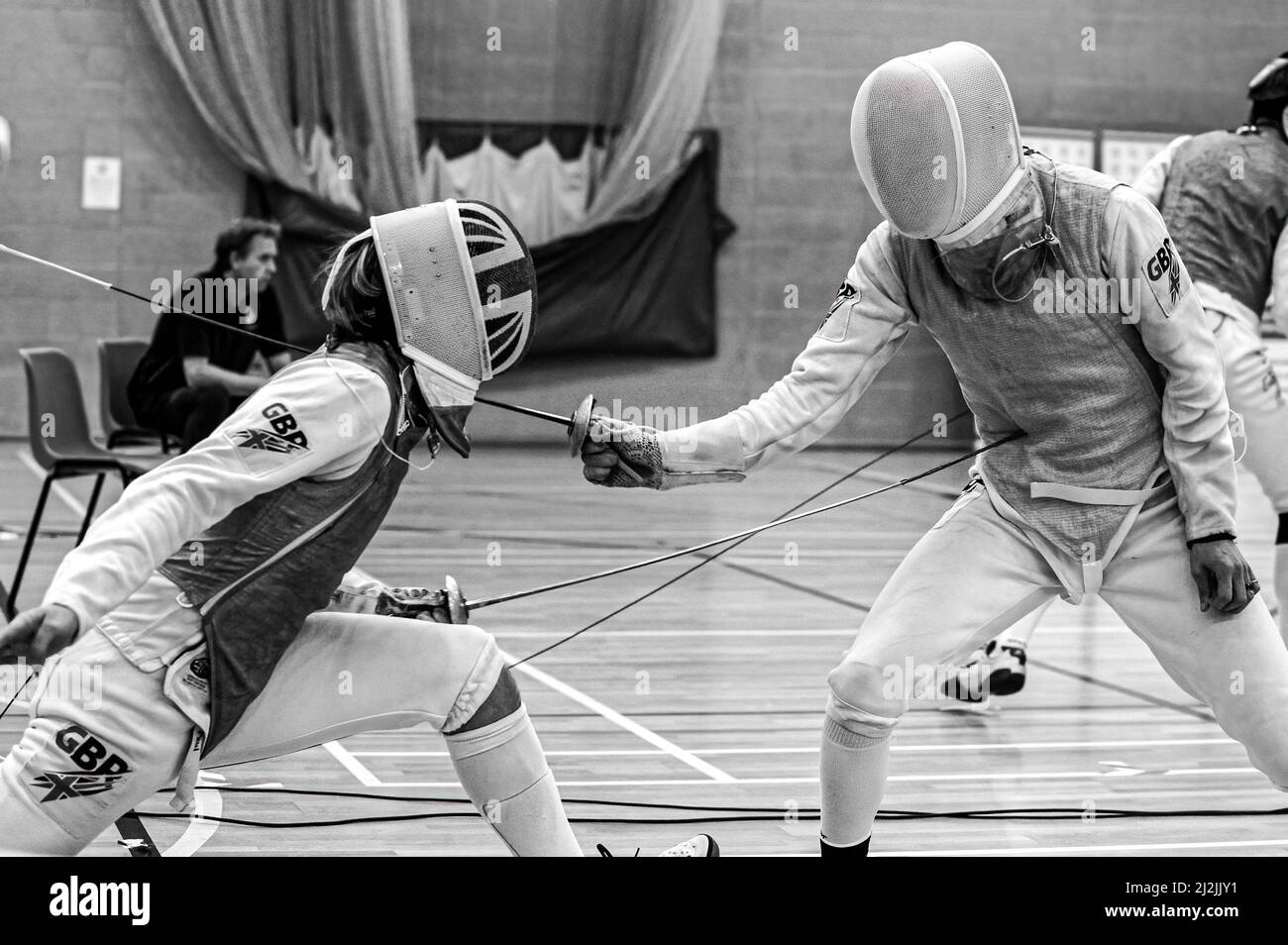 Fencing Foil Action Stock Photo Alamy