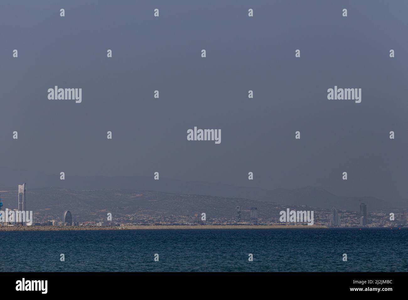 Limassol, Cyprus. 02nd Apr, 2022. A view of the city's coastline from