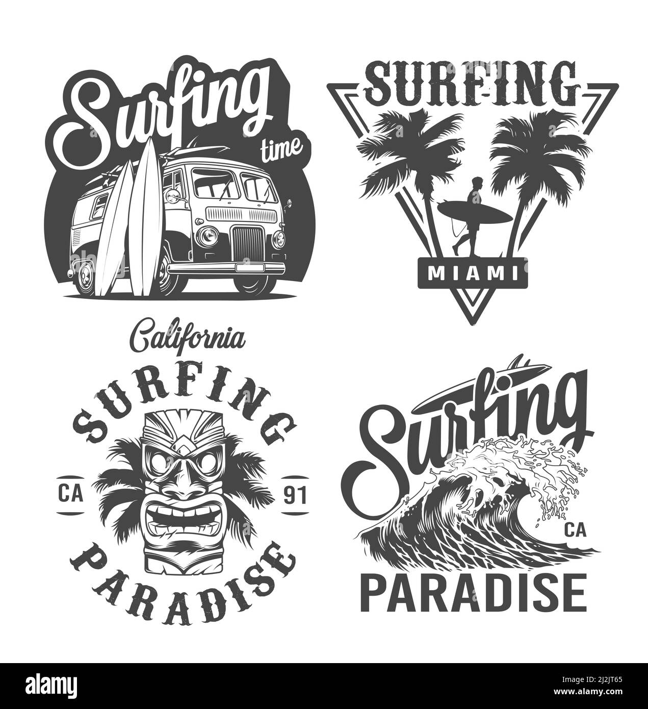 California Retro Surf Vintage Van Surfer Surfing Svg Png Dxf File –  artprintfile